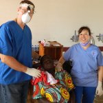 Dr. Pruitt on mission in Togo providing dental care .